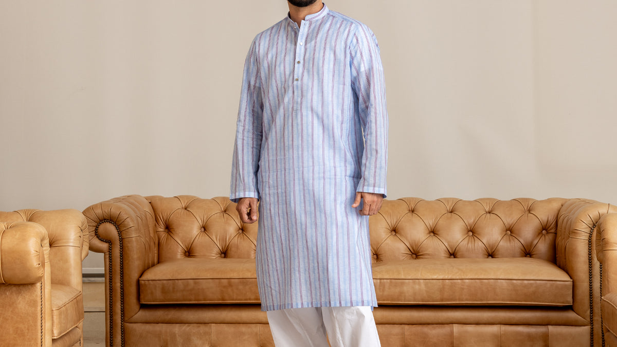 Classic Kurta - Blue (00006)