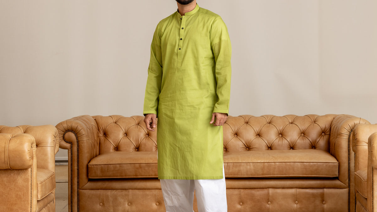Classic Kurta - Bright Green
